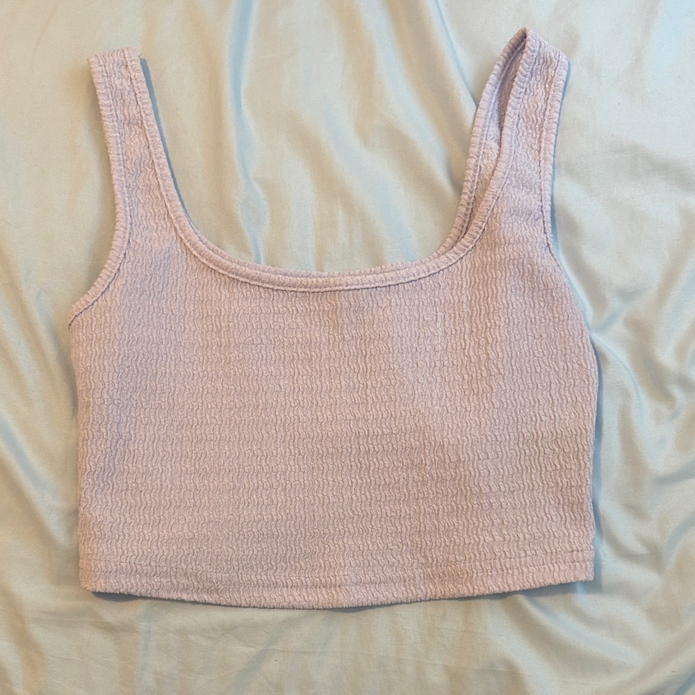 SHEIN Light Pink Textured Tank Top